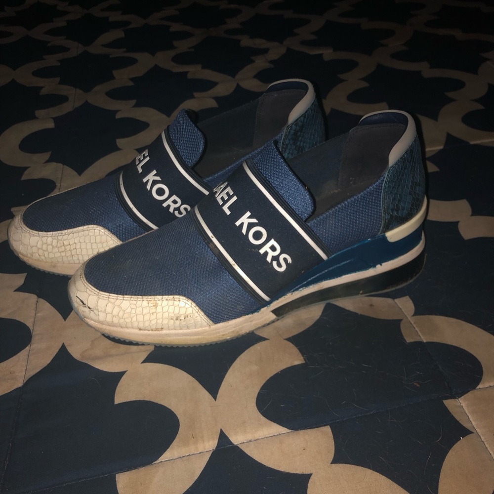 Michael Kors Navy and White Men's Sneakers